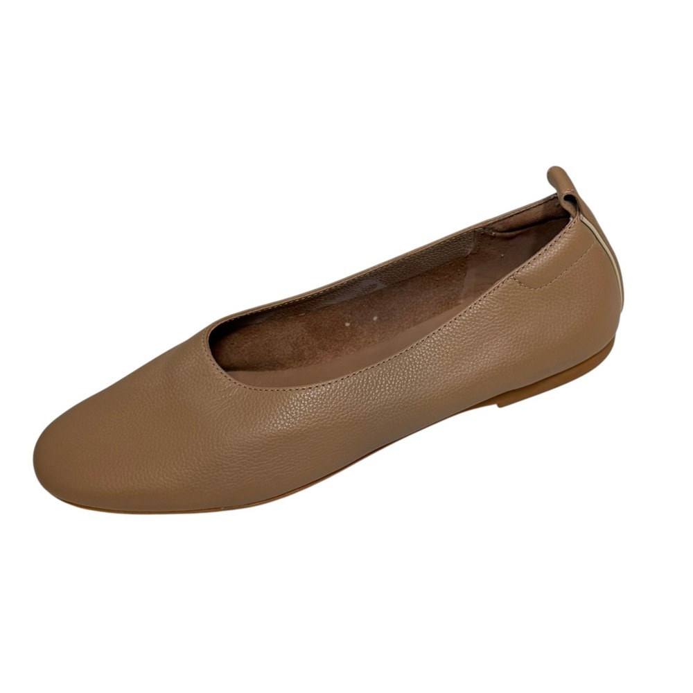 Everlane Day Glove Flats Tan Leather Minimalist Ballet Shoes Women 8.5 New $148
